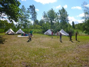 Schlafzelte der Kinder